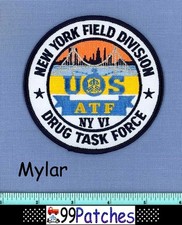 NEW YORK DRUG TASK FORCE VI ATF Shoulder Patch SUSPENSION BRIDGE MYLAR 3I