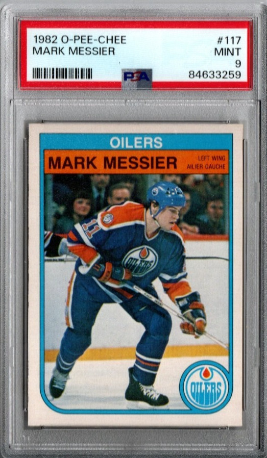1982 O-PEE-CHEE #117 MARK MESSIER OILERS PSA MINT 9