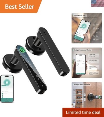 Smart Fingerprint Door Lock with Auto-Lock & Keypad   Stylish Security Solution