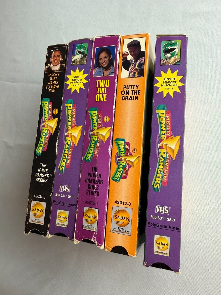 Mighty Morphin Power Rangers VHS Lot Of 5:2For 1/Putty On The