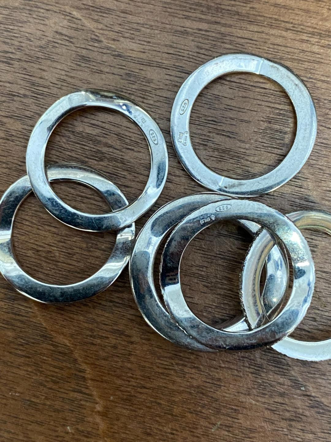 Pianegonda Sterling Silver Stackable Ring Set Of … - image 6