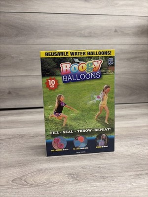 Boogy Balloons Reusable Water Balloons, Latex Free Easy 10 pack Brand New  T4