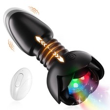 Thrusting Anal Plug for Men Prostate Massager,Voice  Remote Control 5in1 Vib...