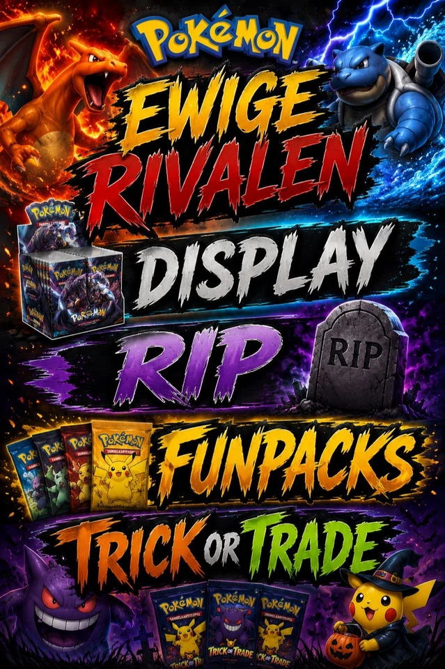 Ewige Rivalen Display Rip + Funpacks & Trick or Trade