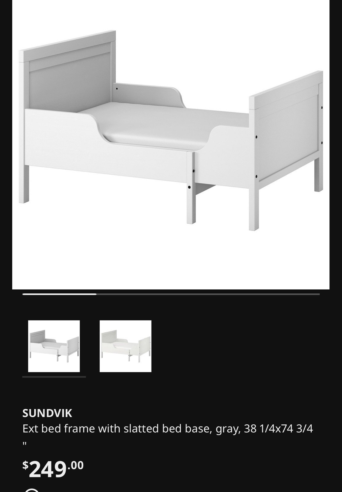 With Mattress & Slatted Base, 38x75"