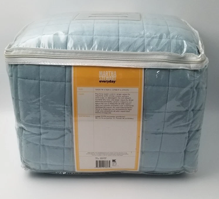 De Colección Martha Stewart Todos los días Talla King Imitación Gamuza Cobertor Color: Cielo Brillante Nuevo Foto 2 de 4