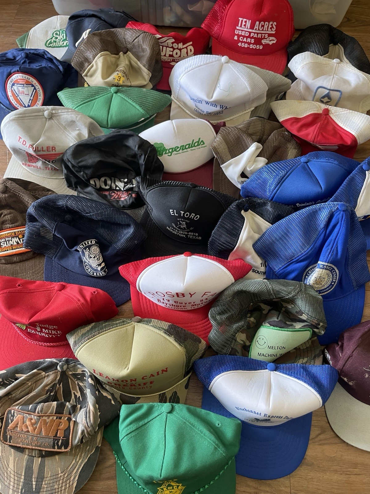 Lot Of “90” Vintage Assorted Trucker Hats