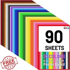 Colored Poster Board 90 Pcs A3 Assorted Colors 16.5"x11.7" Craft Projects
