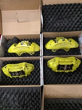 Corvette C8 Z51  Front And  Rear Caliper Safety Yellow No Pads Front 