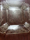 Lorain Basket yellow depression glass Luncheon plate, By Indiana Glass 1929-1939