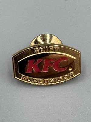 Vintage Kentucky Fried Chicken KFC Gold Colored Shift Supervisor Lapel Pin