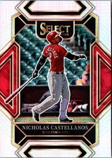 Nicholas Castellanos-2022 Panini Select Diamond Level Holo Prizm #262 Reds