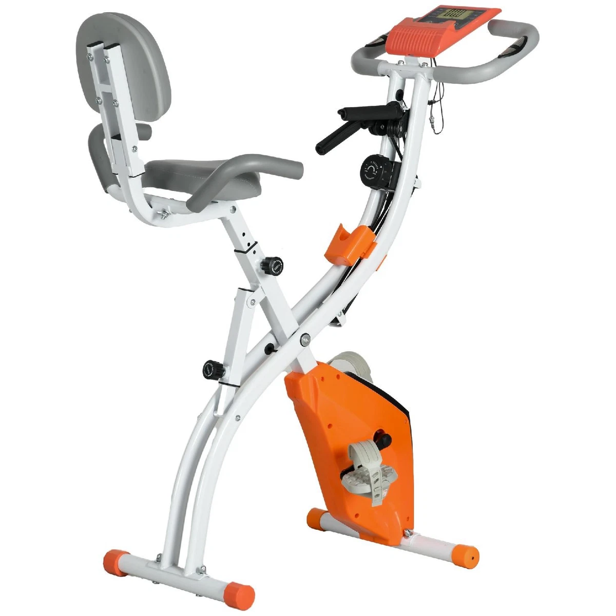 KALWOL Cyclette Pieghevole 5 In 1 – Resistenza Magnetica 16 Livelli, Silenziosa, Supporto 158 Kg, Sedile Con Schienale