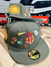 New Era Travis Scott Astro World Medium Olive Houston Rockets TBG Fitted 7 3/8