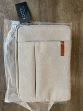 NWT Lacdo 14inch Laptop Sleeve Case Grey Waterproof Fabric  