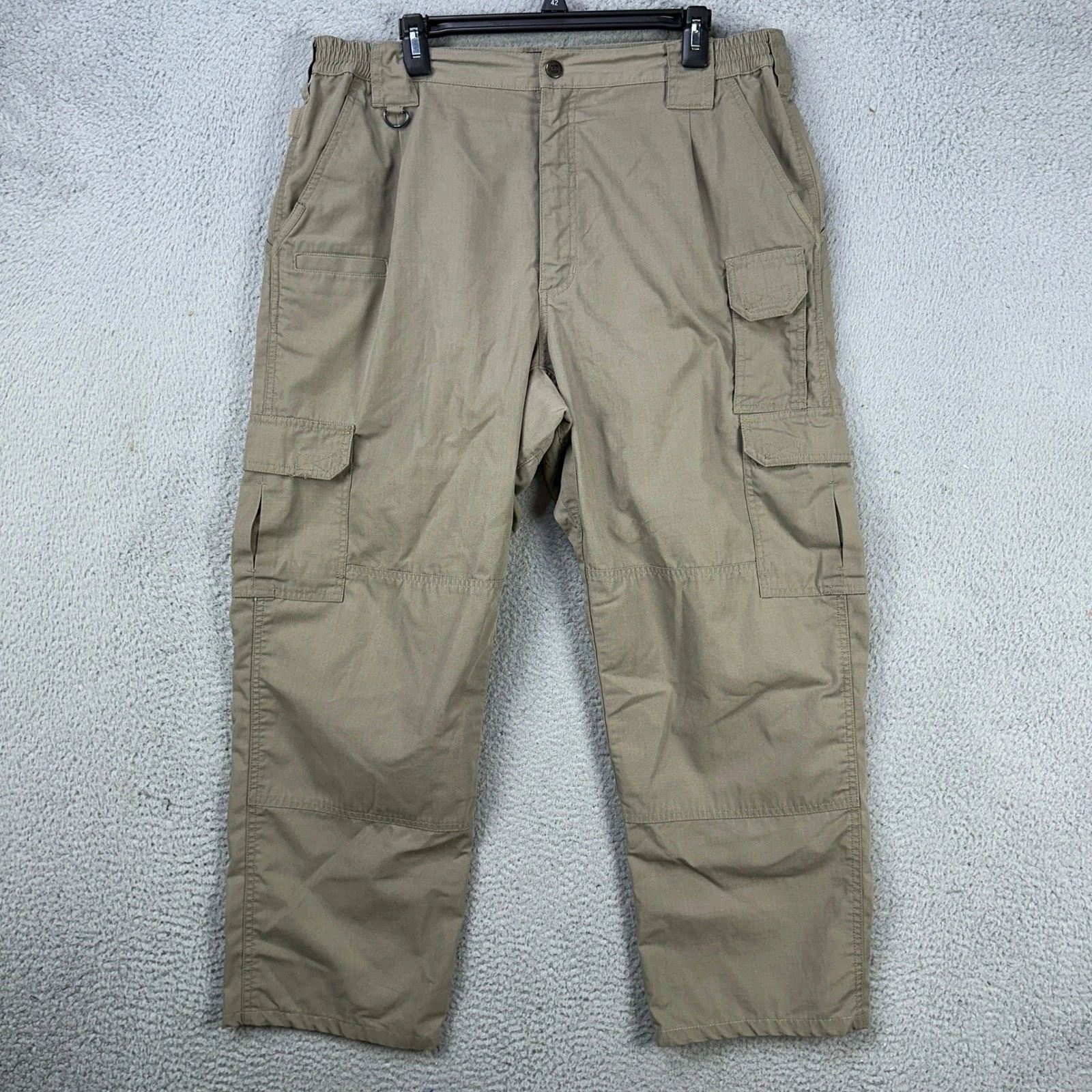 5.11 Tactical Mens Cargo Pants 38X30 Beige Utility Pocket Camping Hiking Outdoor