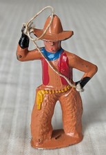   VINTAGE BARCLAY MANOIL DIME STORE LEAD COWBOY WITH LASSO  