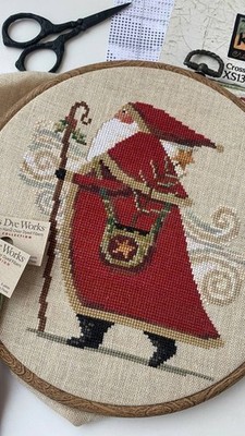 Kreuzstich Muster Weihnachtsmann Weihnachten Weihnachten Xmas Winter Primitiv Sampler