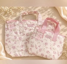 Target x LoveShackFancy Rosa Quilted Tote and Lunch Bag Set Bundle NWT