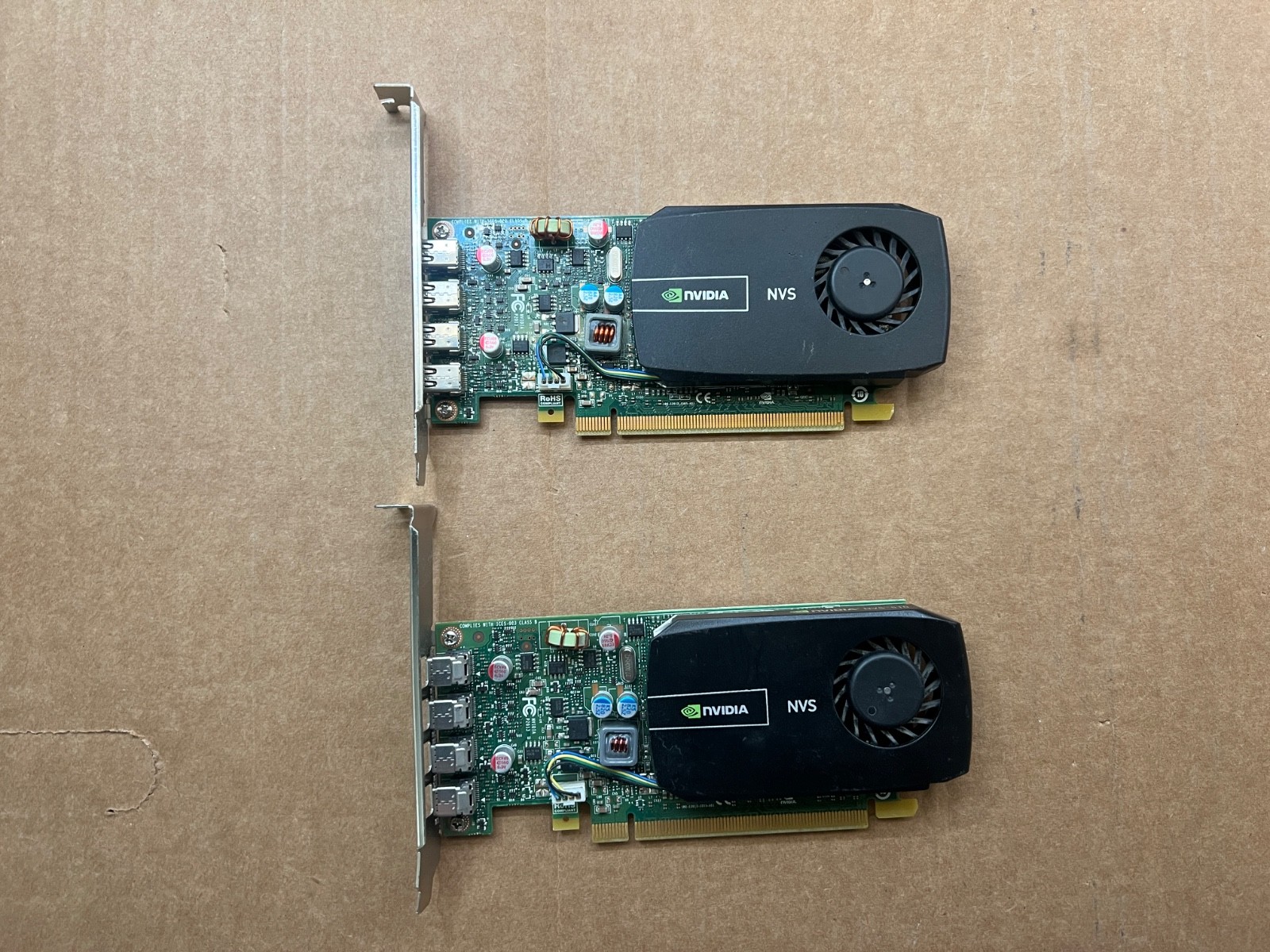 LOT OF 2 Nvidia NVS 510 2GB GDDR3 4-Mini DisplayPort PCI-E 0G5Y6D Video Card