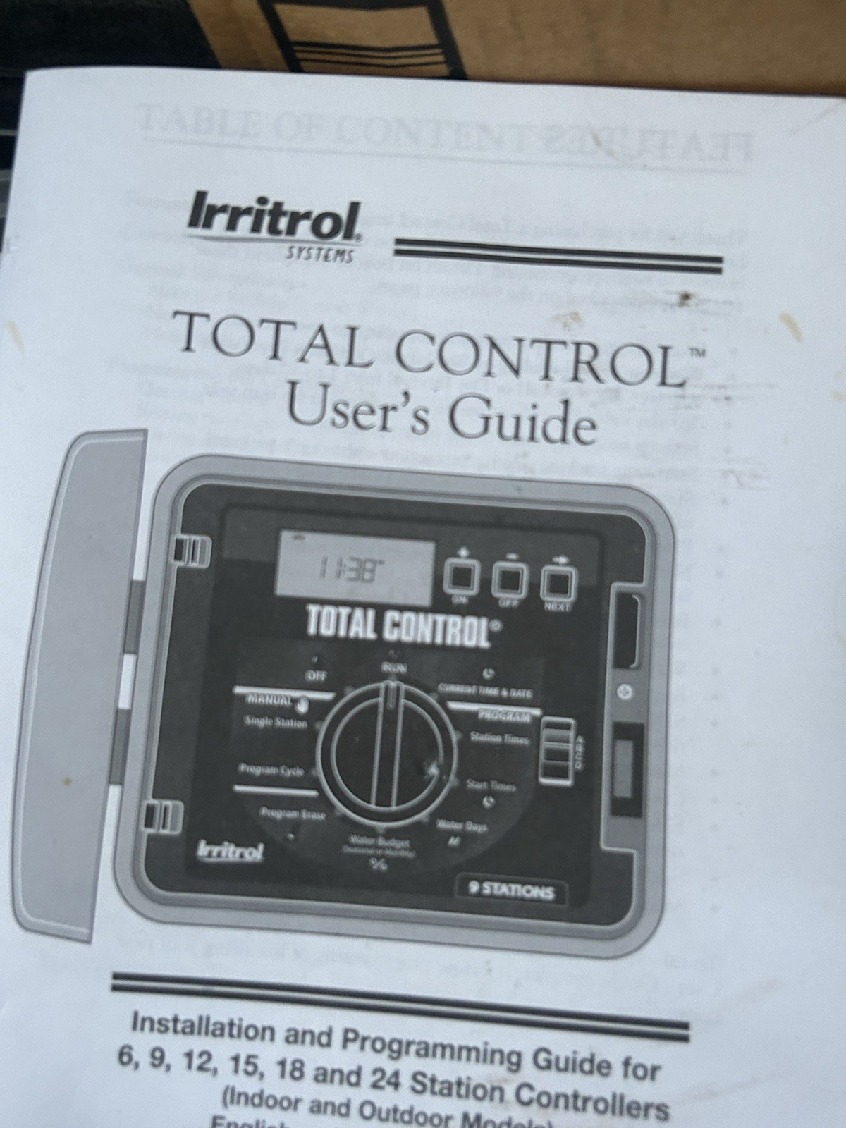 Used Irritrol Total Control TC-15EX-R 15 Station EXT/INT W/ Cl-r1 Remote +Manual