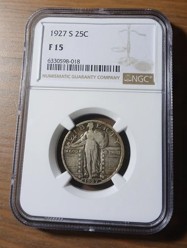 1927 S Standing Liberty Quarter NGC F 15