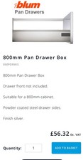 Brand new 800mm Blum Pan Kitchen Drawer Box (in packaging) RRP £67 inc VAT