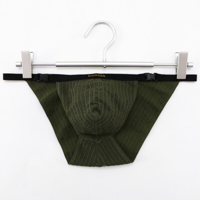 Mens High Fork Thin Belt Underwear Knitted Low Rise Underpants U Bulge Pouch