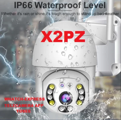 XZ TELECAMERA 2PEZZI IP CAM PTZ WIFI CAMERA DOME WIRELESS ESTERNO SPEED ZOOM YOSEE