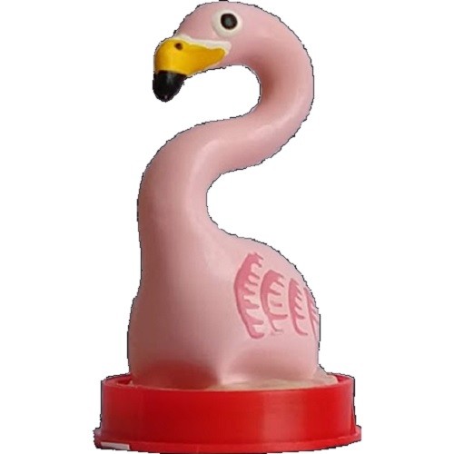Scherzkondom Flamingo pink, Sommer, Scherzartikel Kondom, Spaßkondom, handbemalt