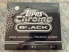 2020 Topps Chrome BLACK Factory Sealed HOBBY Box-ENCASED CHROME Free Shipping