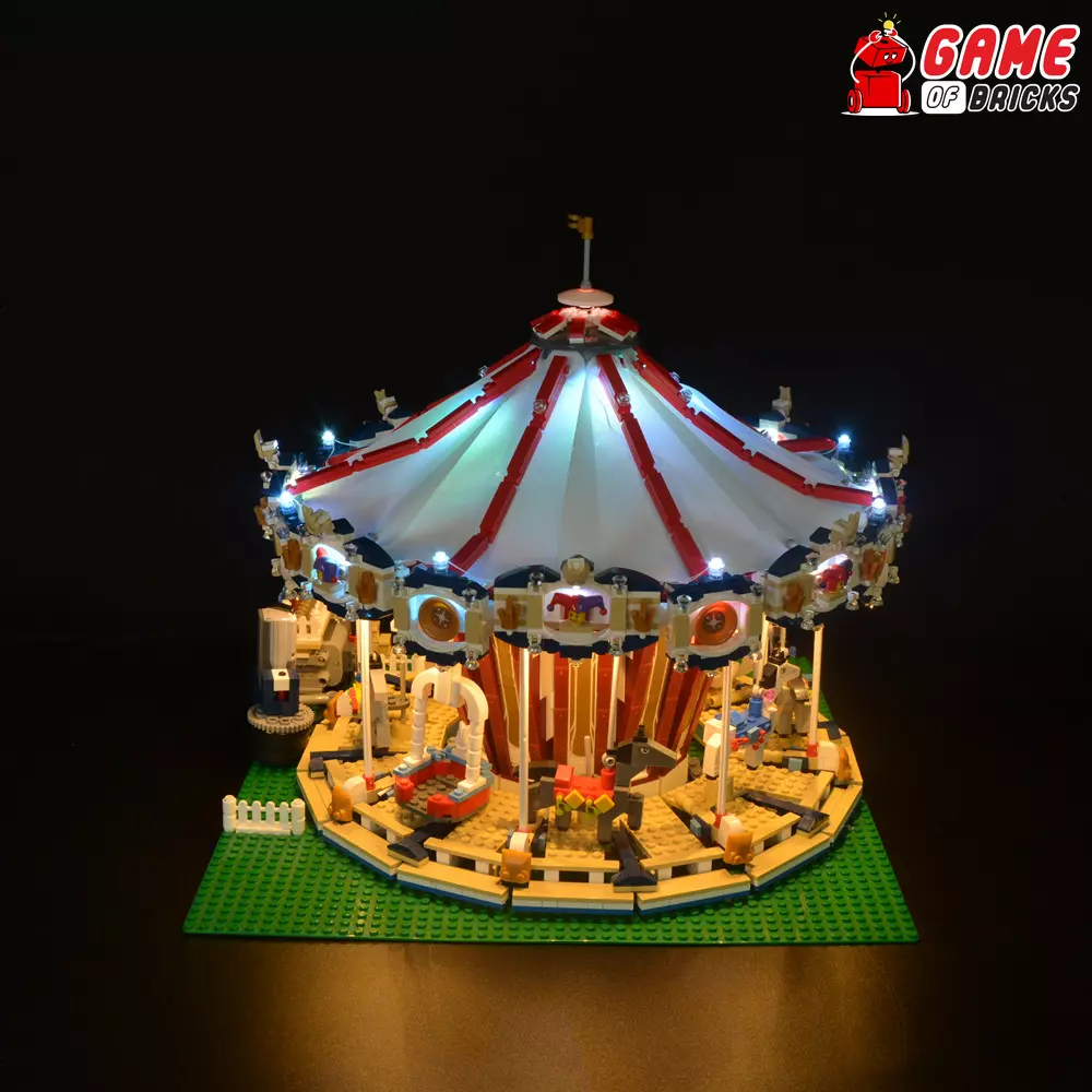 LED Light Kit for Grand Carousel Compatible with LEGO 10196 Set