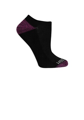 Fruit of the Loom Womens Cushioned No Show Socks Size 4-10 ,Black|10 ...