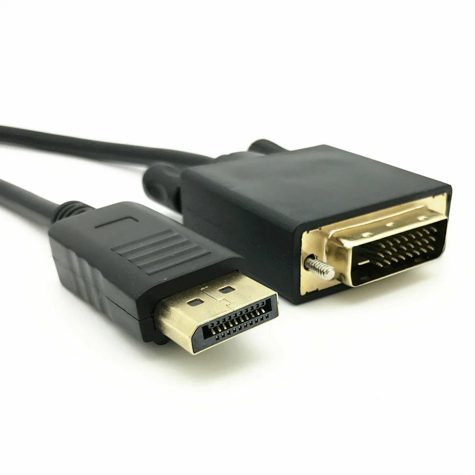 6 Feet Gold Plated DisplayPort DP to DVI-D Male Dual Link Cable Adapter 1080p - Image 4 of 4