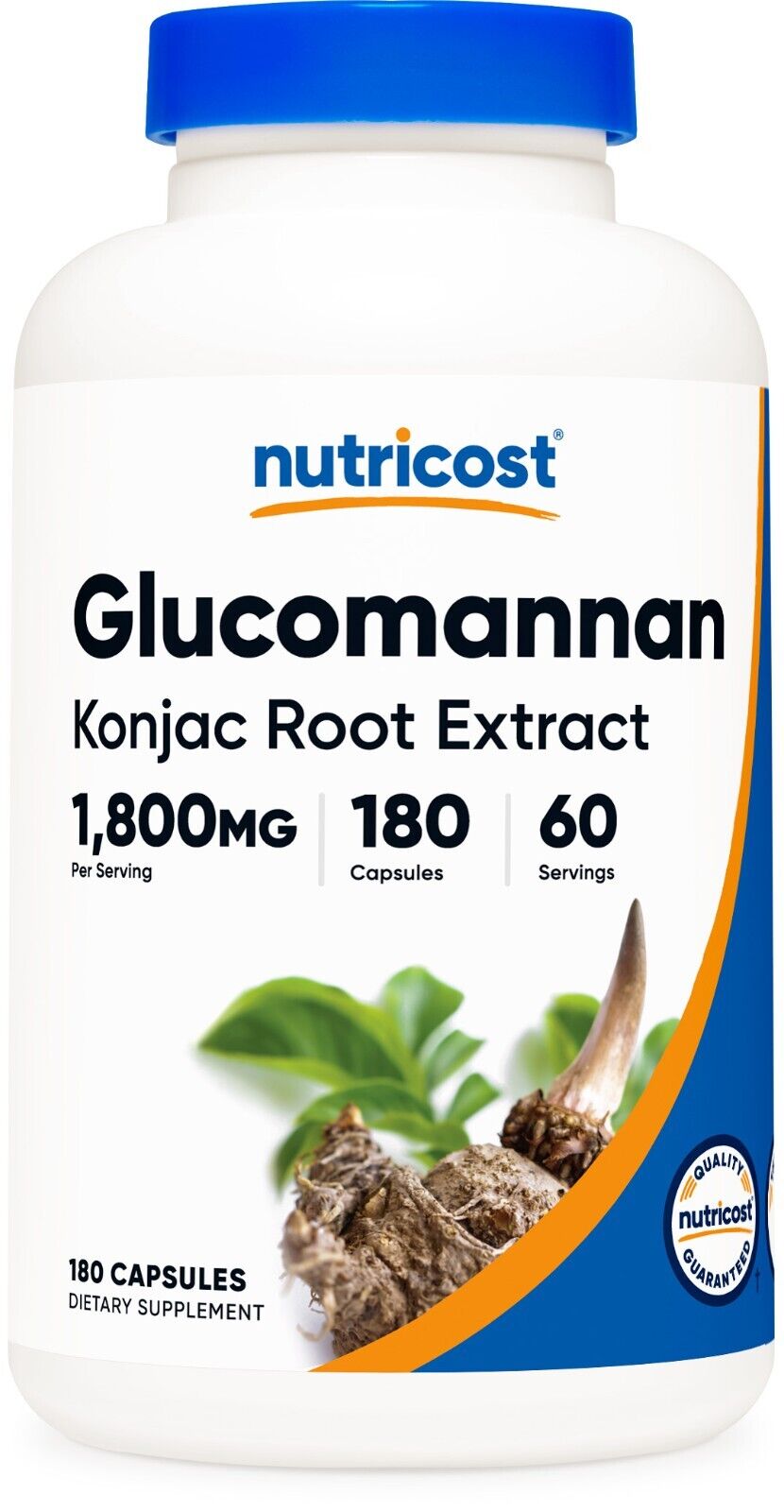 Nutricost Glucomannan 1,800mg Per Serving - 180 Capsules