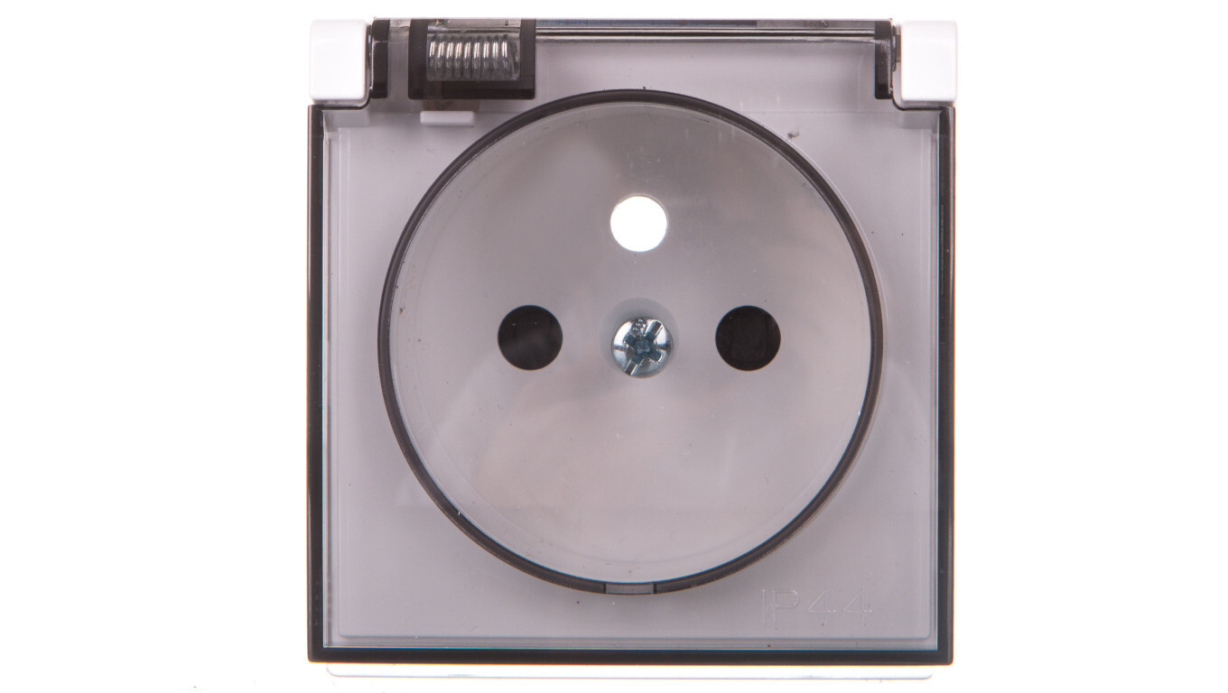 Simon 54 Socket cover for IP44 version with shutters and transparent flap /T2UK