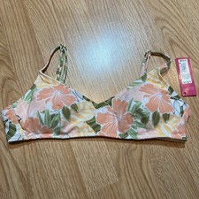 Xhilaration floral tropical bikini top large