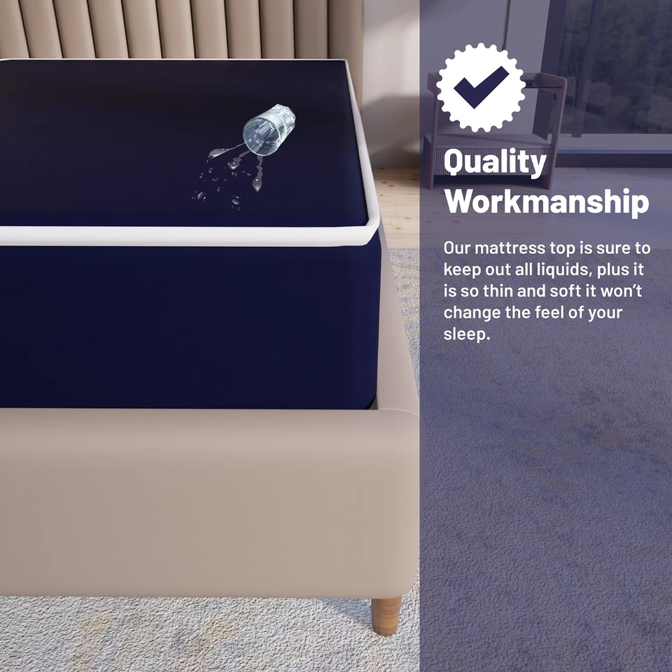 Continental Sleep, Medium Firm Water-Resistance Foam Vinyl Mattress. - Image 4 of 4