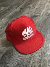 Vintage Mac Tools Racing Motor Sports Red Foam Trucker Rope Mesh Snapback Hat