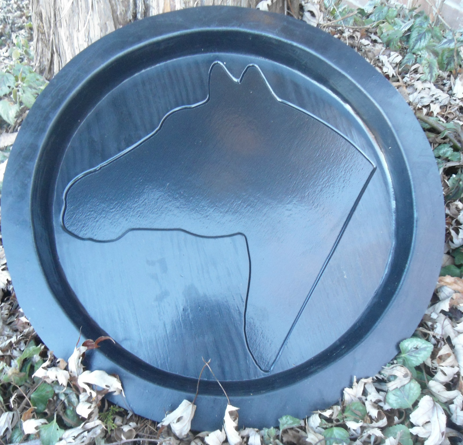 Horse stepping stone plastic concrete mold 16" x 1.5" plaster mould eBay