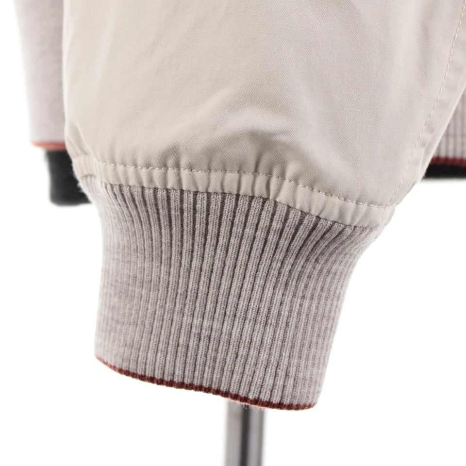 Chaqueta Bomber Luciano Barbera Nueva con Etiquetas Mezcla de Algodón Talla 50 (M EE. UU.) en Beige Sólido Foto 3 de 4