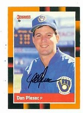 Dan Plesac autographed baseball card (Brewers) 1988 Donruss Baseball's Best #221