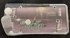 NEW Golf Club License Plate Frame Novelty Gift Chrome Paint Fits Standard Plate