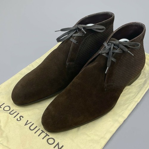 Louis Vuitton ankle chukka boots brown 