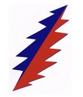 Custom Grateful Dead Sticker 13 point Lightning Bolt Red Blue Car Bike Laptop... — photo 8