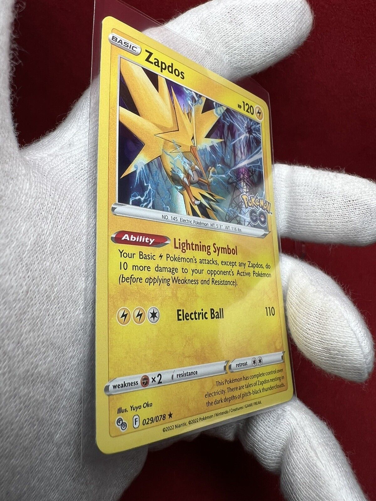 Pokemon Go TCG Card NM/M 029/078 Zapdos Holo Rare