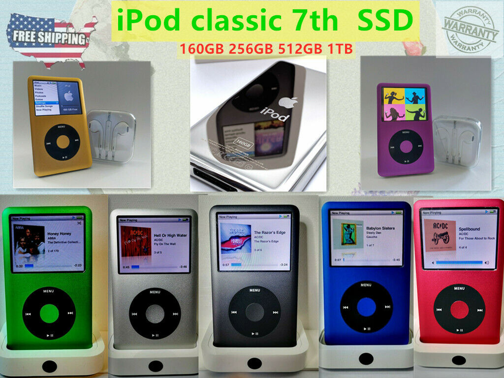 NEW Apple iPod Classic 7th Gen 160GB 256GB 512GB 1TB SSD NEW Apple iPod Classic 7th Gen 160GB 256GB 512GB 1TB SSD