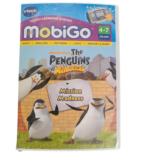 The Penguins of Madagascar Mission Madness Vtech MobiGo Learning Game New Sealed - Picture 3 of 4