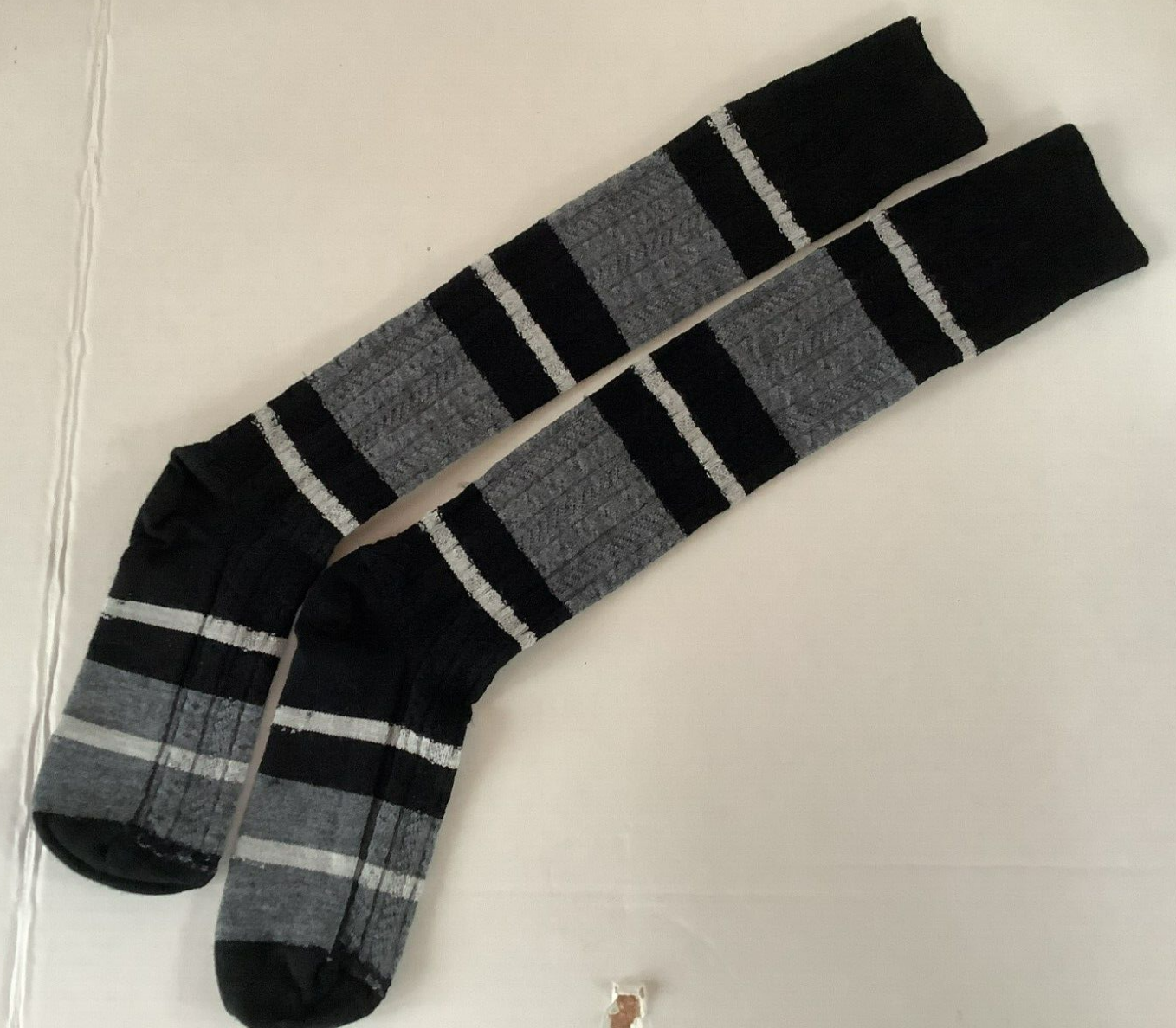 SmartWool Merino Wool Womens Large Everyday Tube Stripe Cable Knee High