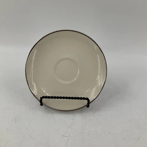 VTG Franciscan Replacement Saucer Masterpiece China, Ivory w/Platinum Band EUC